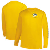 Green Bay Packers Big & Tall Clock Management Legacy Long Sleeve T-Shirt Gold