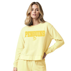 NHL Pittsburgh Penguins Concepts Sport Women's Tonal Pullover Tri-Blend Sweatshirt - Yellow