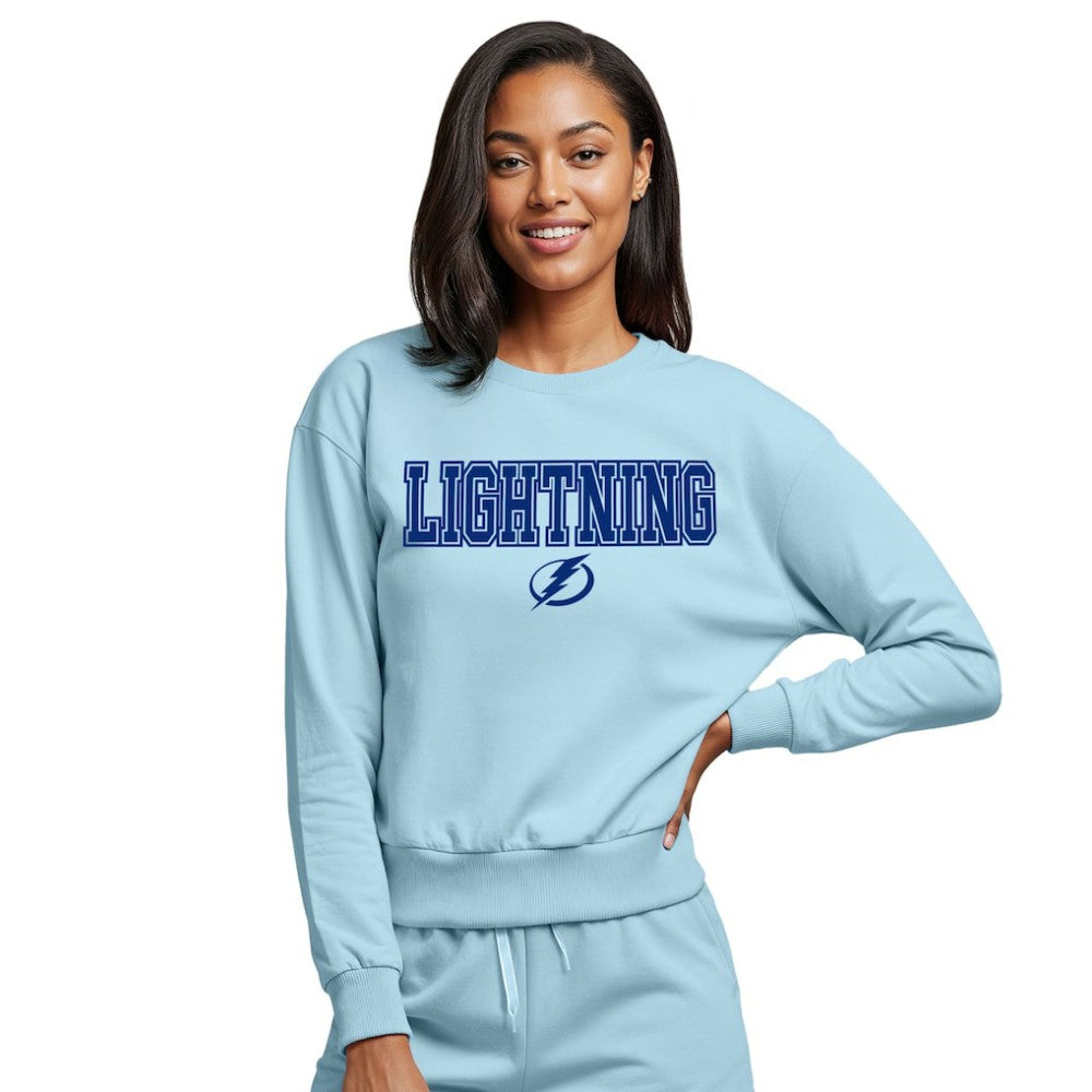 NHL Tampa Bay Lightning Concepts Sport Women's Tonal Pullover Sweatshirt - Light Blue