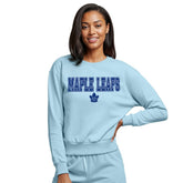 NHL Toronto Maple Leafs Concepts Sport Women's Tonal Pullover Tri-Blend Sweatshirt - Light Blue