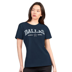 Dallas Cowboys G-III 4Her by Carl Banks Women's Super-Slim Lightweight Winning Crew T-Shirt Navy
