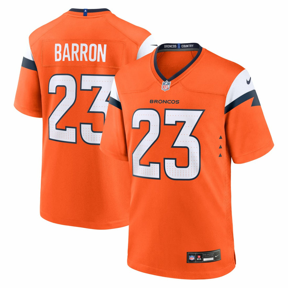NFL Jahdae Barron Denver Broncos 2025 NFL Draft First Round Pick Game Jersey - Orange