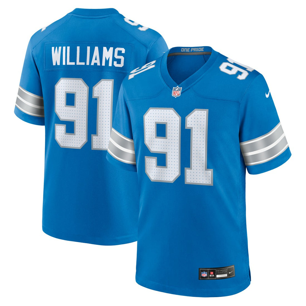 NFL Tyleik Williams Detroit Lions 2025 NFL Draft First Round Pick Game Jersey - Blue