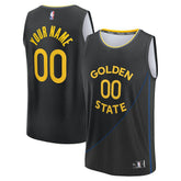 NBA Golden State Warriors Fast Break Custom Jersey sale - Statement Editi- Black