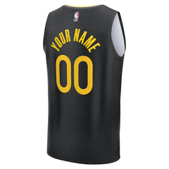 NBA Golden State Warriors Fast Break Custom Jersey sale - Statement Editi- Black