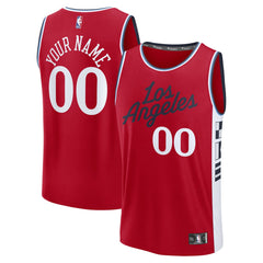 NBA LA Clippers Fast Break Custom Jersey - Statement Edition - Red