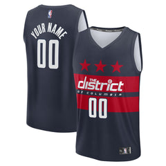 Washington Wizards Fast Break Custom Jersey Statement Edition Navy