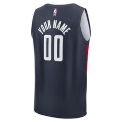 Washington Wizards Fast Break Custom Jersey Statement Edition Navy