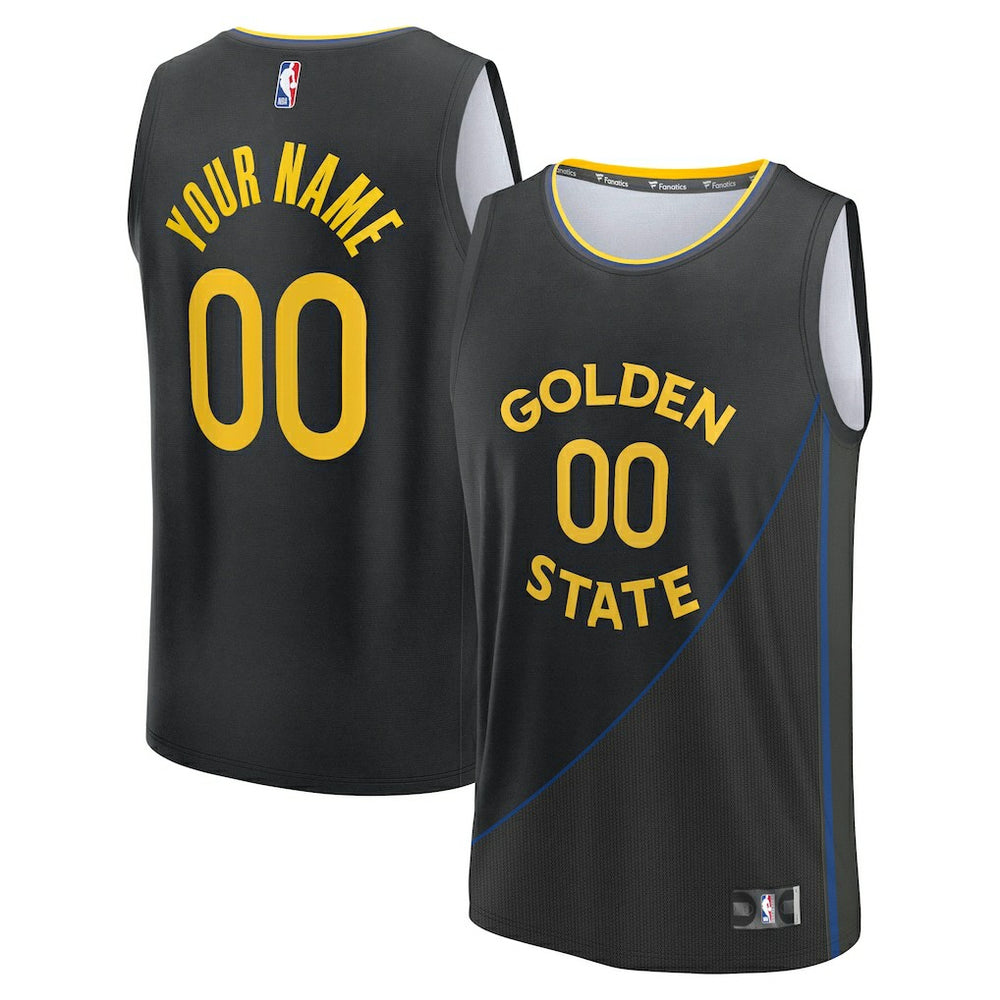 NBA Golden State Warriors Youth Fast Break Custom Replica Jersey sale - Black sale - Statement Edition