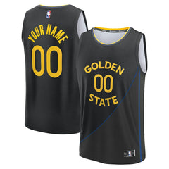 NBA Golden State Warriors Youth Fast Break Custom Replica Jersey sale - Black sale - Statement Edition