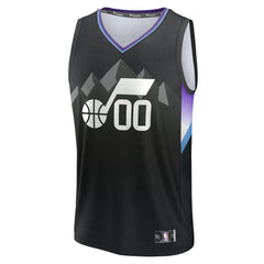 NBA Utah Jazz Youth Fast Break Custom Replica Jersey - Black - Statement Edition
