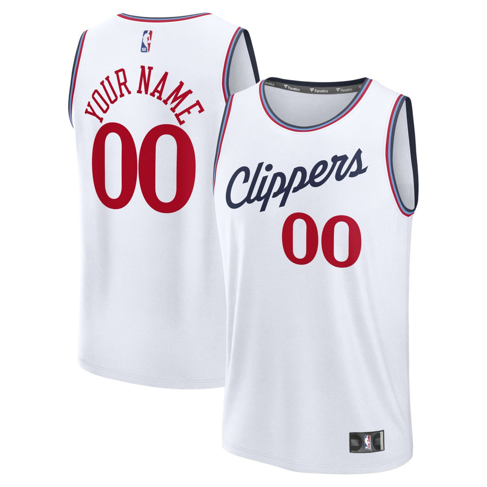 NBA LA Clippers Youth Fast Break Custom Replica Jersey - White - Association Edition