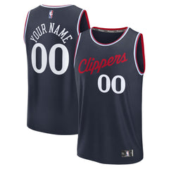 NBA LA Clippers Fast Break Custom Jersey - Icon Edition - Navy