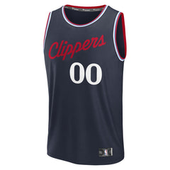 LA Clippers Fast Break Custom Jersey Icon Edition Navy