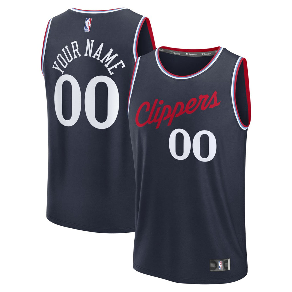 NBA LA Clippers Youth Fast Break Custom Replica Jersey - Navy - Icon Edition