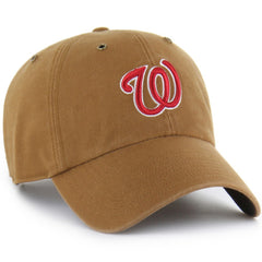 Washington Nationals Carhartt x '47 Clean Up Adjustable Hat - Brown Hats