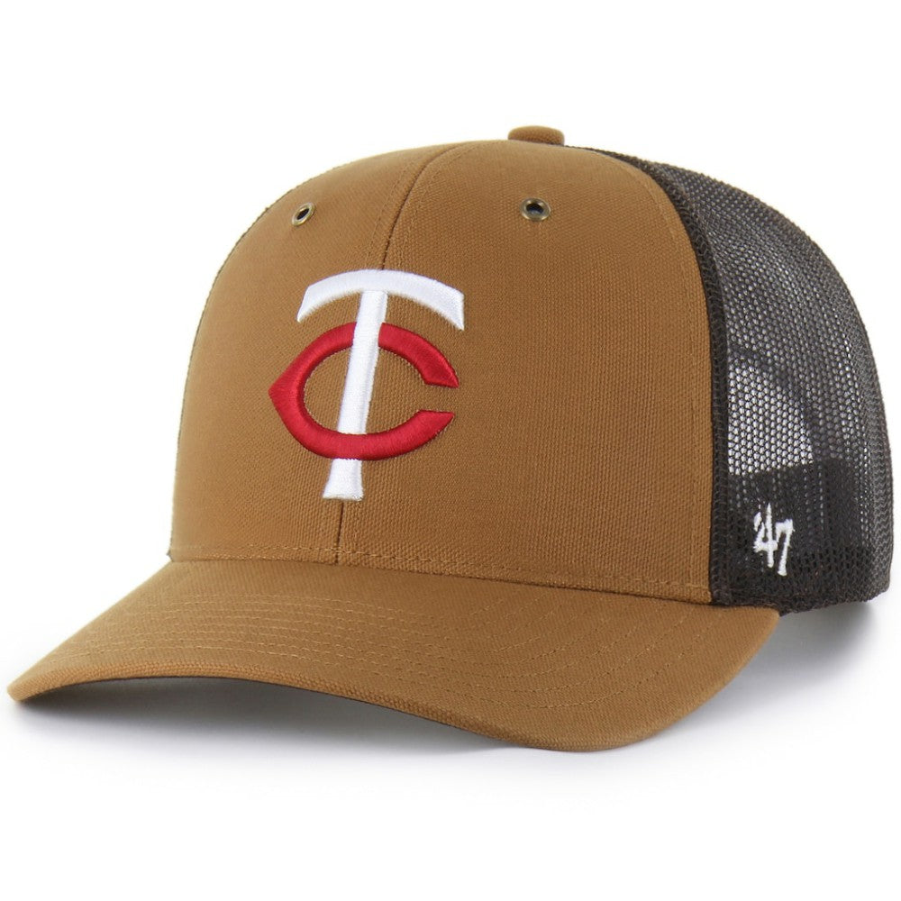 Minnesota Twins Carhartt x '47 Trucker Adjustable Hat - Brown Hats