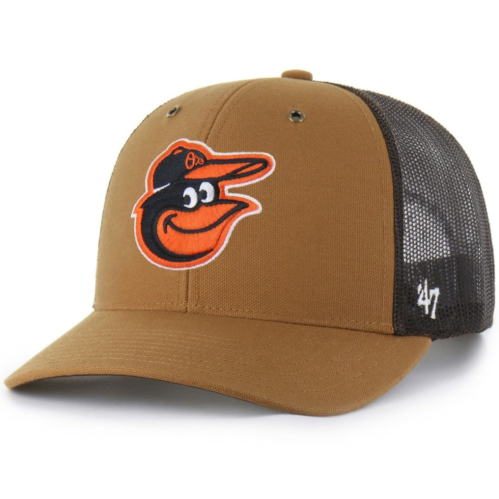 Baltimore Orioles Carhartt x '47 Trucker Adjustable Hat - Brown Hats