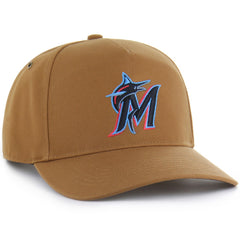 Miami Marlins Carhartt x '47 Hitch Adjustable Hat - Brown Hats