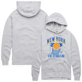 New York Knicks Homage Unisex Hometown Edition Tri-Blend Raglan Pullover Hoodie Ash