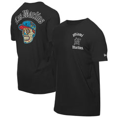 Miami Marlins New Era Sugar Skulls T-Shirt - Black T-shirts