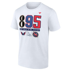 NHL Alexander Ovechkin Washington Capitals Fanatics NHL All-Time Leading Goal Scorer The History of 895 T-Shirt - White