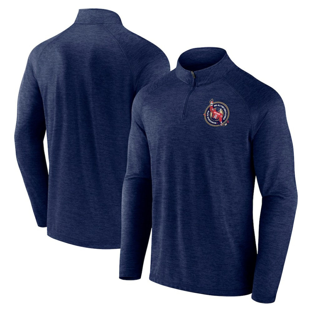 NHL Alexander Ovechkin Washington Capitals Fanatics NHL All-Time Leading Goal Scorer GR8 895 Quarter-Zip Top - Navy