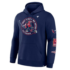 NHL Alexander Ovechkin Washington Capitals Fanatics NHL All-Time Leading Goal Scorer Badges Pullover Hoodie - Athletic Navy