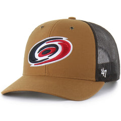 NHL Carolina Hurricanes Carhartt x '47 Trucker Adjustable Hat - Brown