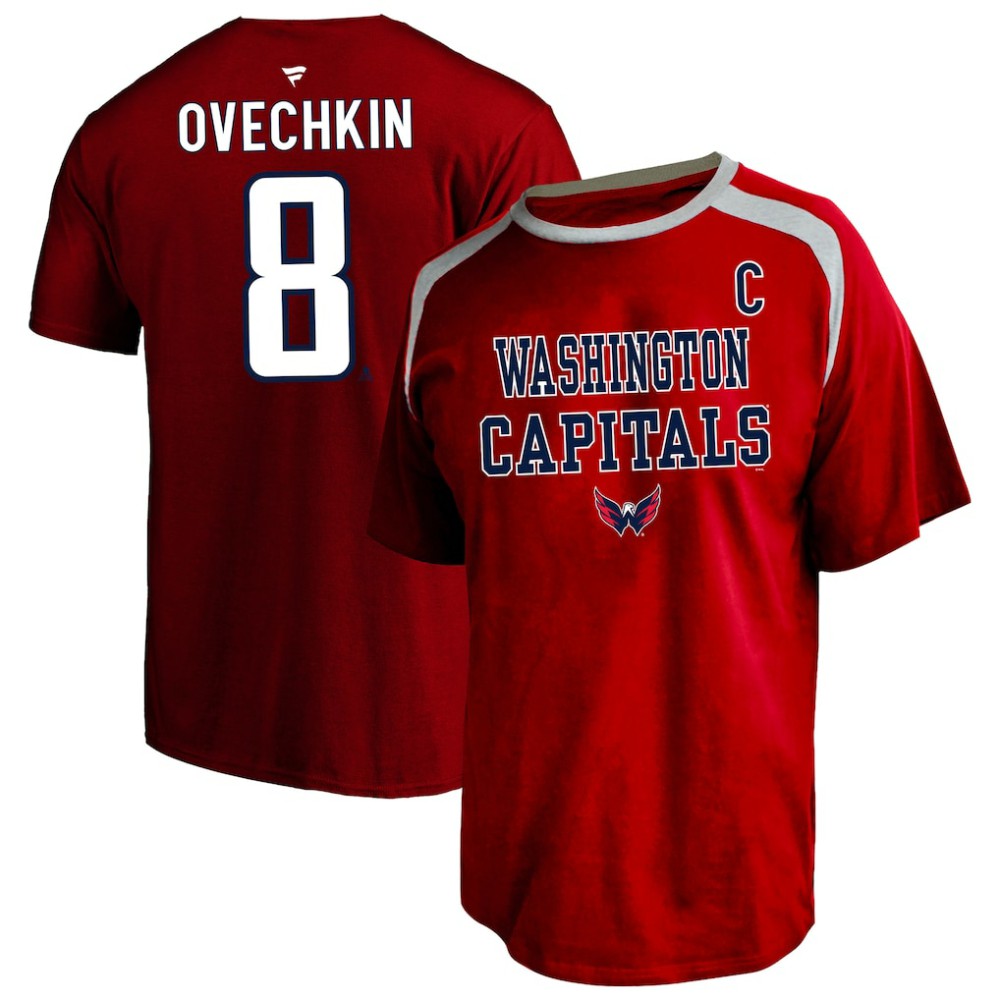 NHL Alexander Ovechkin Washington Capitals Fanatics Women's Plus Size Name & Number Scoop Neck T-Shirt - Red
