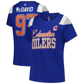 NHL Connor McDavid Edmonton Oilers Fanatics Women's Plus Size Name & Number Scoop Neck T-Shirt - Royal