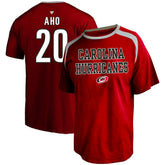 NHL Sebastian Aho Carolina Hurricanes Profile Big & Tall Name & Number T-Shirt - Red