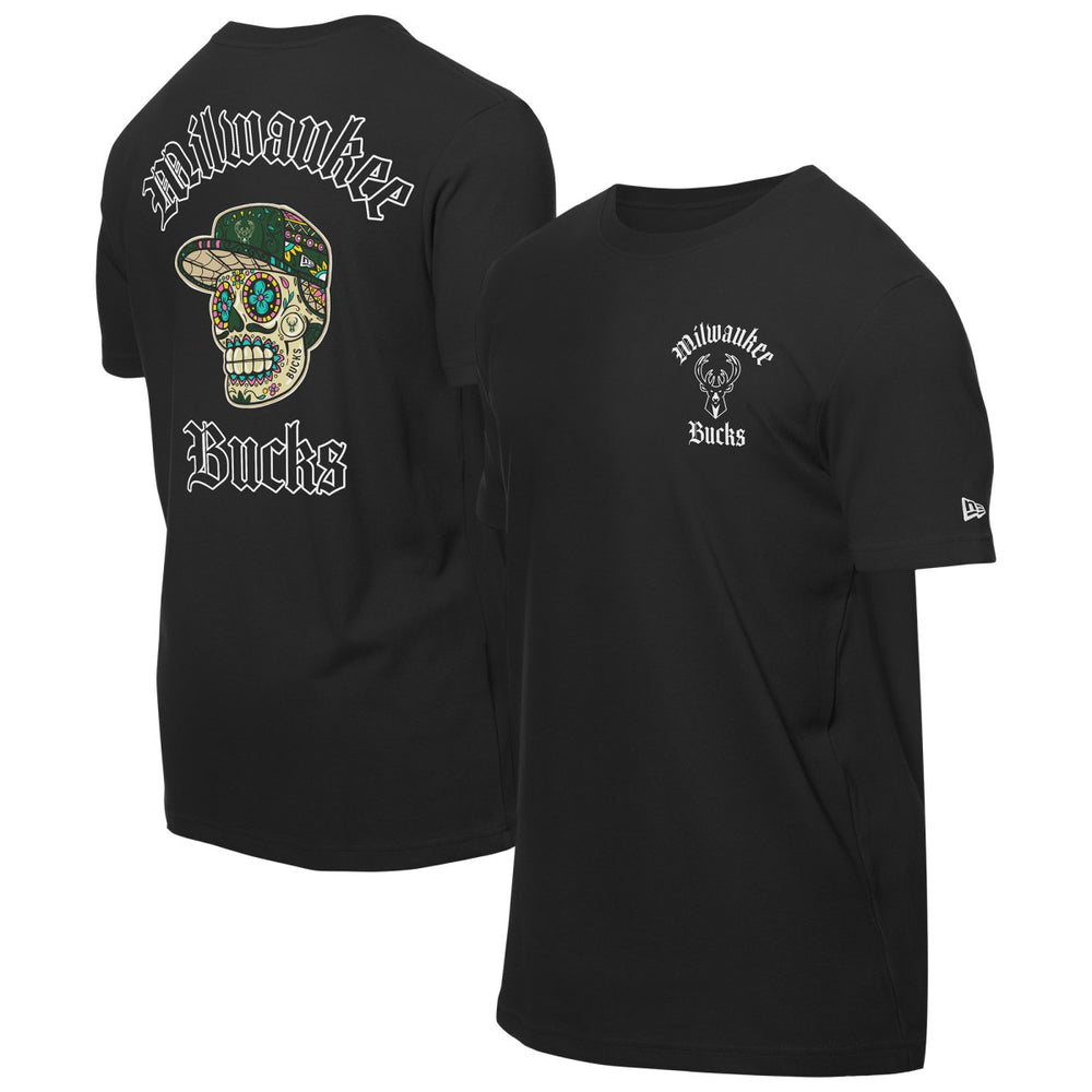 Milwaukee Bucks Sugar Skulls T-Shirt Black