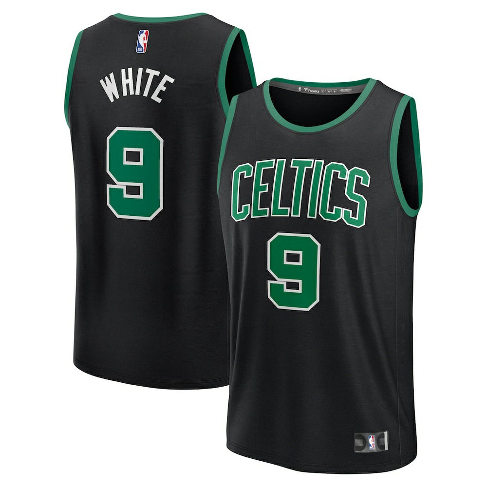 NBA Derrick White Boston Celtics Fast Break Replica Player Jersey - Statement Edition - Black