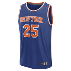 NBA Mikal Bridges New York Knicks Fast Break Replica Player Jersey - Icon Edition - Blue