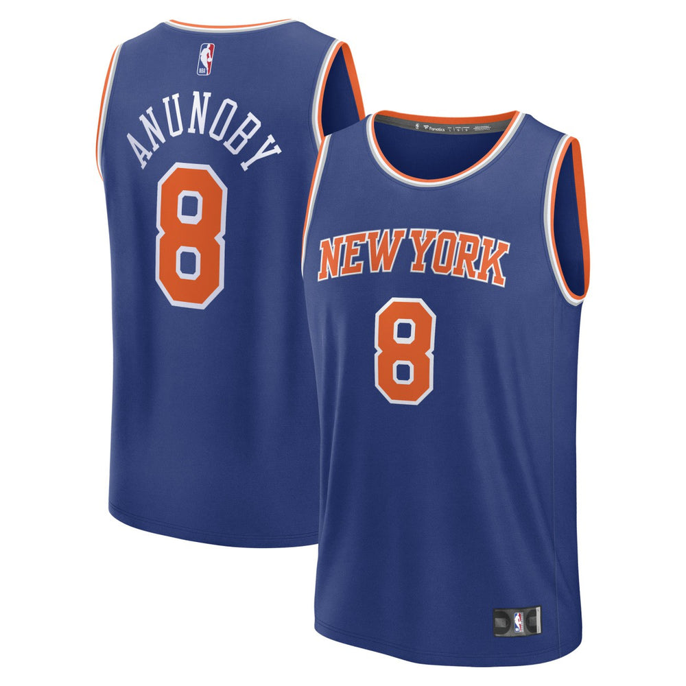 NBA OG Anunoby New York Knicks Fast Break Replica Player Jersey - Icon Edition - Blue