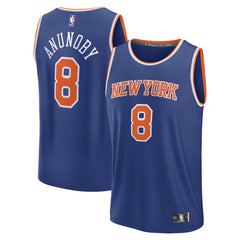 NBA OG Anunoby New York Knicks Fast Break Replica Player Jersey - Icon Edition - Blue