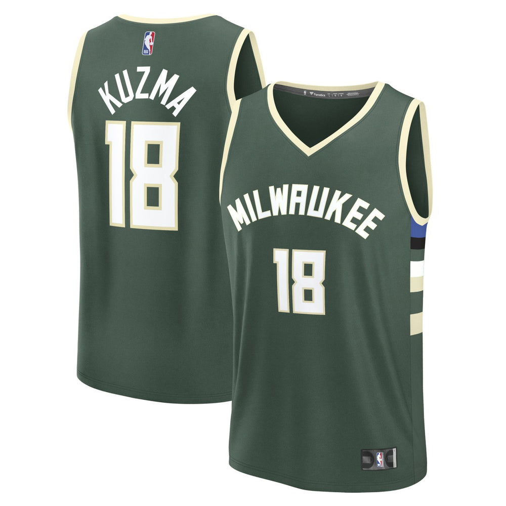 NBA Kyle Kuzma Milwaukee Bucks Fast Break Replica Player Jersey - Icon Edition - Hunter Green