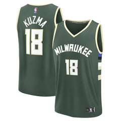 NBA Kyle Kuzma Milwaukee Bucks Fast Break Replica Player Jersey - Icon Edition - Hunter Green