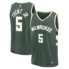 NBA Gary Trent Jr. Milwaukee Bucks Fast Break Replica Player Jersey - Icon Edition - Hunter Green