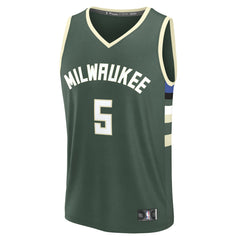 NBA Gary Trent Jr. Milwaukee Bucks Fast Break Replica Player Jersey - Icon Edition - Hunter Green