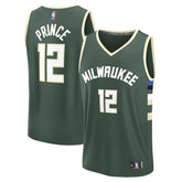 NBA Taurean Prince Milwaukee Bucks Fast Break Replica Player Jersey - Icon Edition - Hunter Green