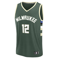 NBA Taurean Prince Milwaukee Bucks Fast Break Replica Player Jersey - Icon Edition - Hunter Green