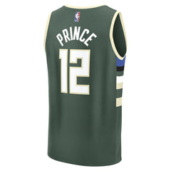 NBA Taurean Prince Milwaukee Bucks Fast Break Replica Player Jersey - Icon Edition - Hunter Green