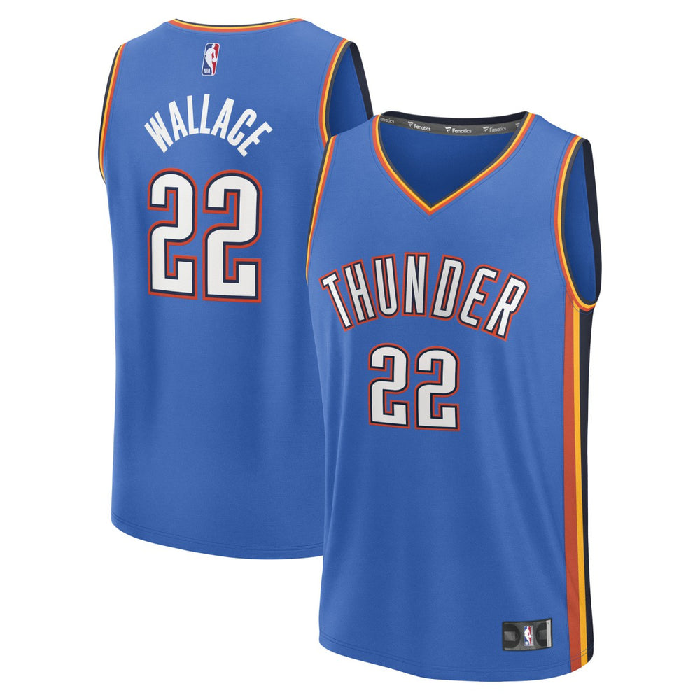 NBA Cason Wallace Oklahoma City Thunder Fast Break Replica Player Jersey - Icon Edition - Blue