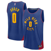 Christian Braun Denver Nuggets Fast Break Replica Player Jersey Statement Editi- Blue