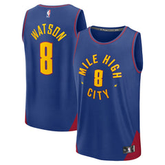 NBA Peyton Watson Denver Nuggets Fast Break Replica Player Jersey sale - Statement Editi- Blue