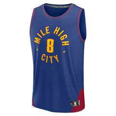 NBA Peyton Watson Denver Nuggets Fast Break Replica Player Jersey sale - Statement Editi- Blue