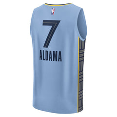 NBA Santi Aldama Memphis Grizzlies Fast Break Replica Player Jersey - Statement Edition - Light Blue