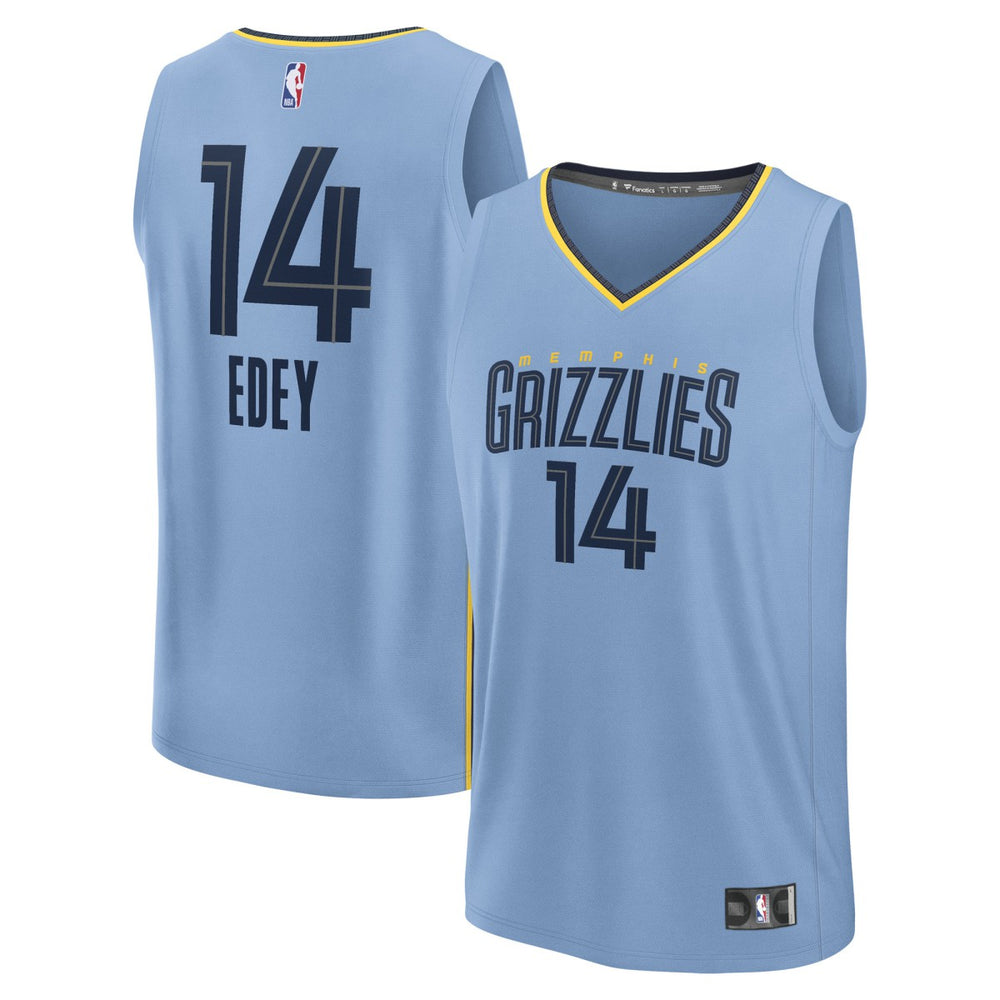 NBA Zach Edey Memphis Grizzlies Fast Break Replica Player Jersey - Statement Edition - Light Blue
